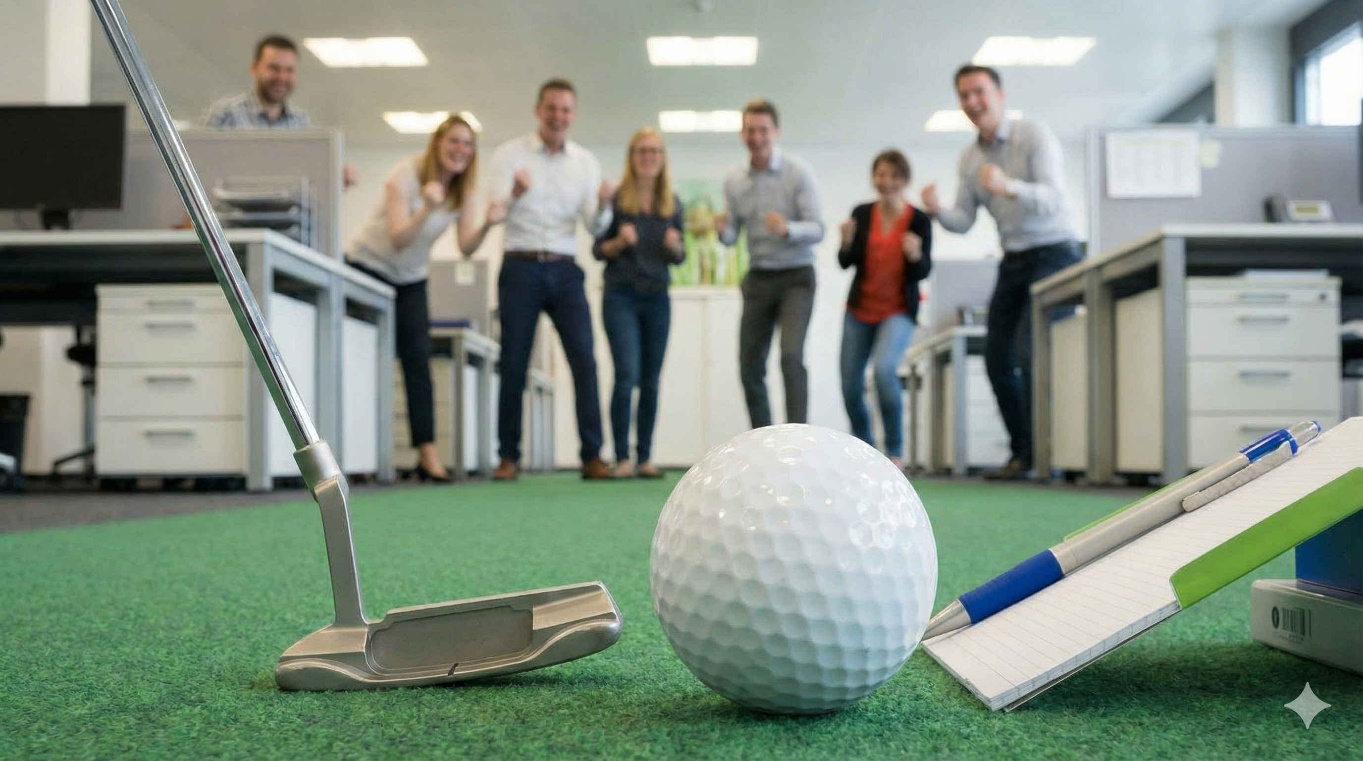 Office Golf: indoor during the team event